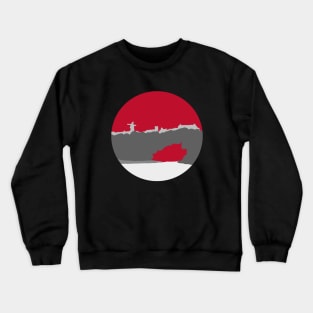 Sunset over Solitude - Red Crewneck Sweatshirt